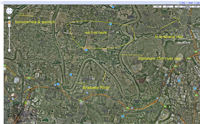 Bellbowrie Floods Map